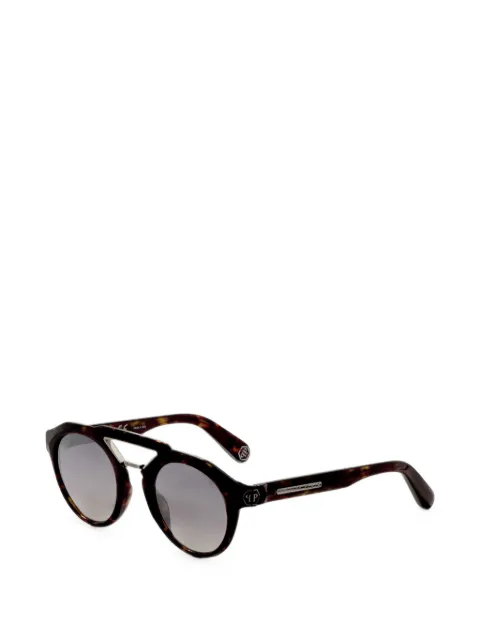 Philipp Plein Eyewear tortoiseshell-effect round-frame sunglasses