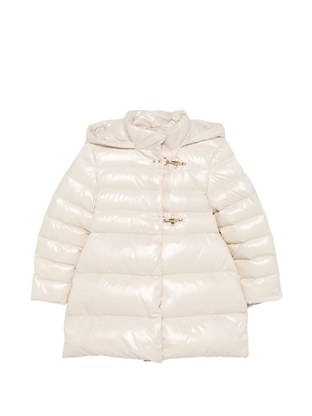 Fay Kids quilted toggle-fastening coat Beige