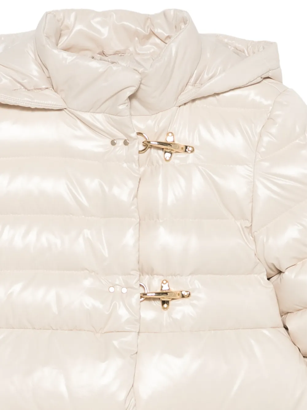 Fay Kids quilted toggle-fastening coat Beige