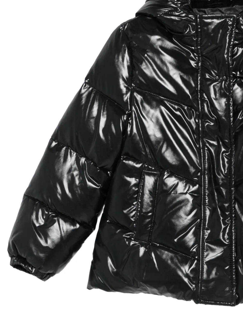 Fay Kids hooded padded jacket Zwart