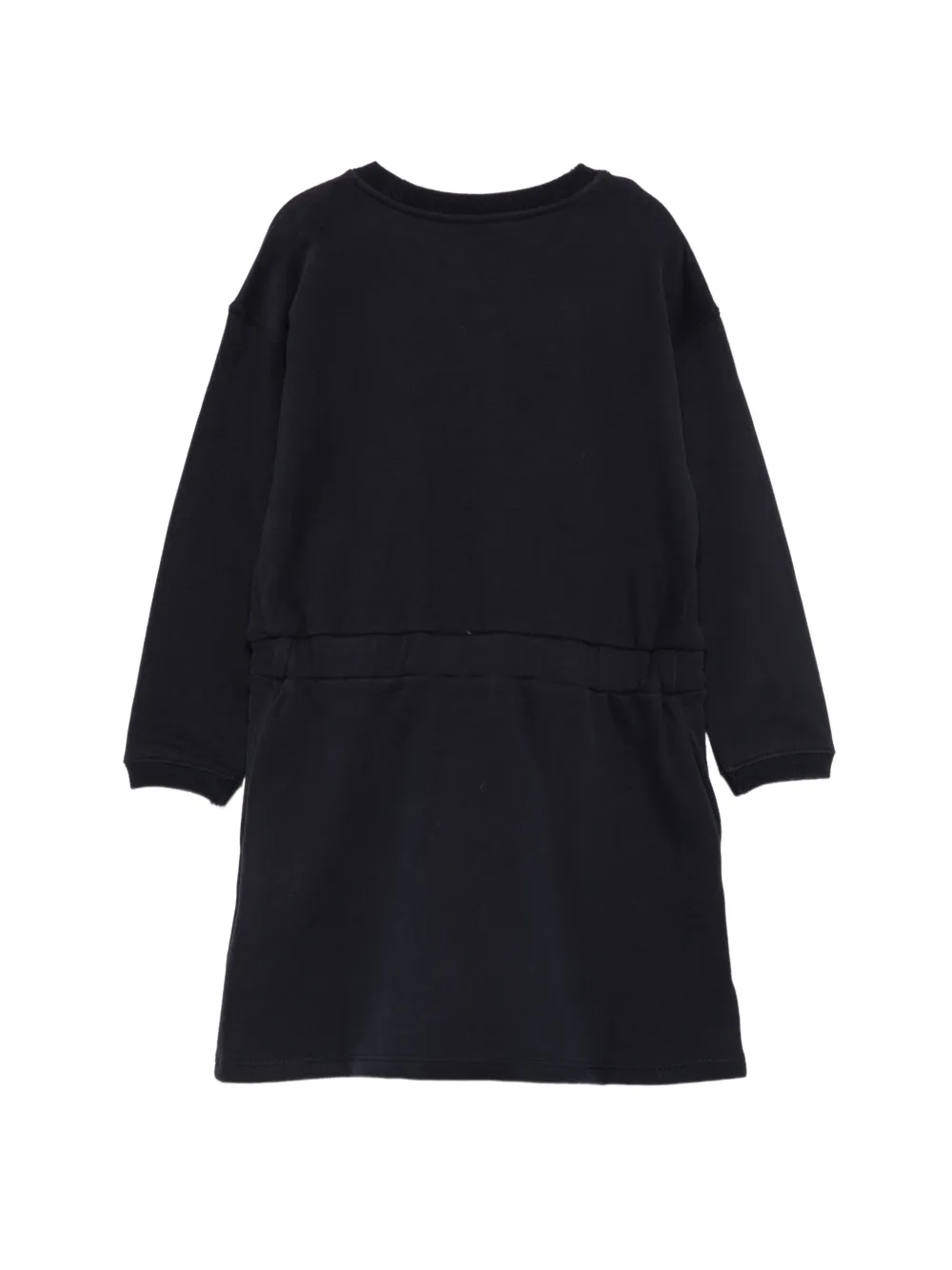 Bonpoint Jurk met trekkoordtaille en logopatch Blauw