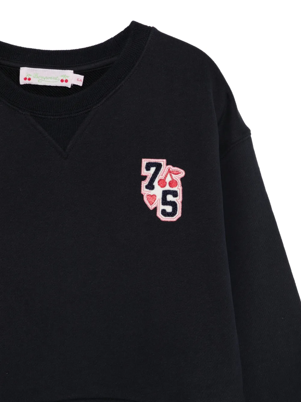 Bonpoint Jurk met trekkoordtaille en logopatch Blauw