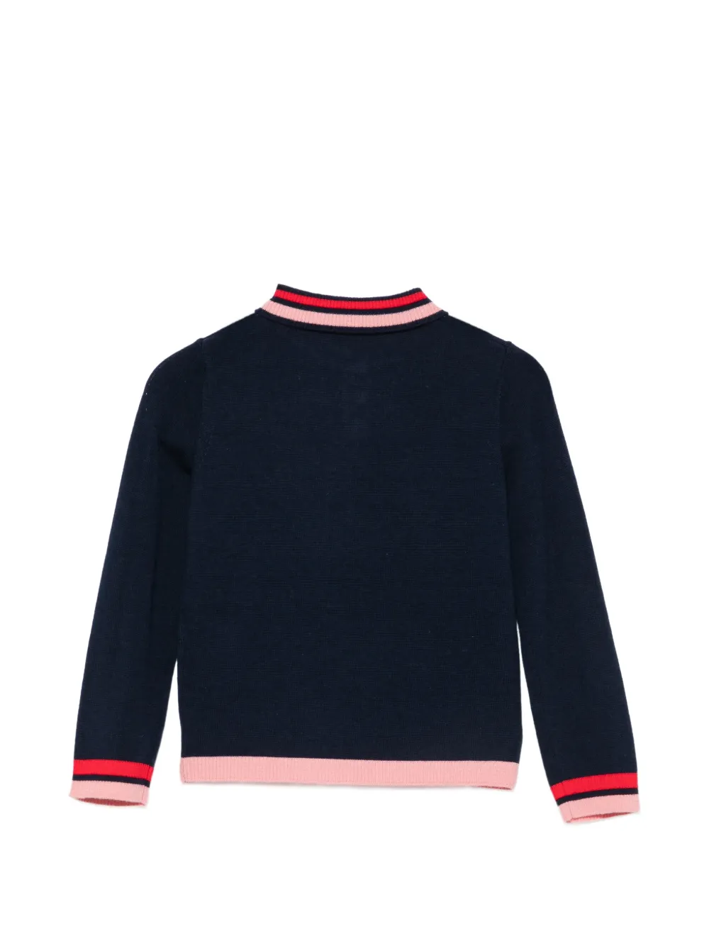 Bonpoint Poloshirt met gestreepte afwerking Blauw