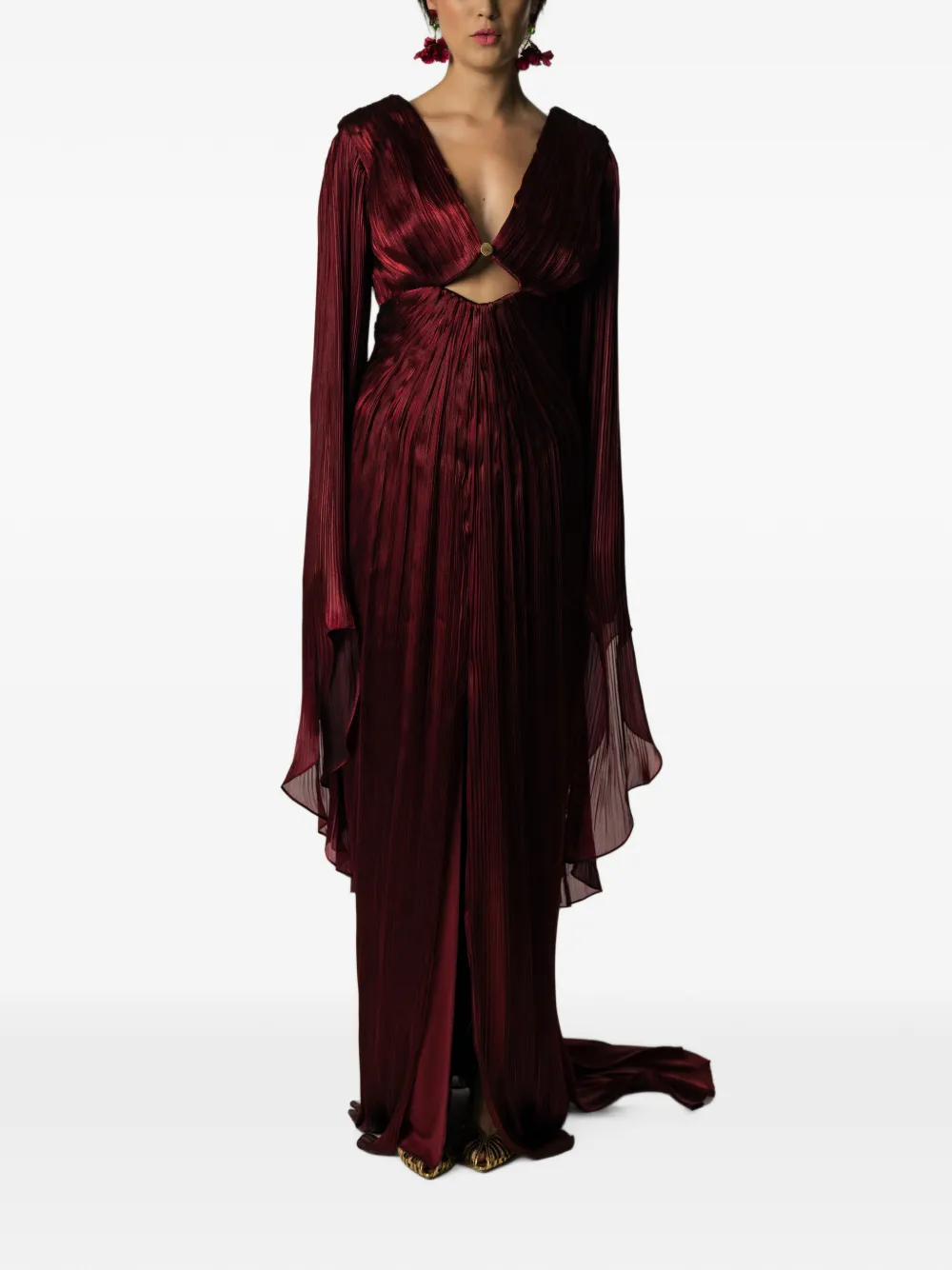 MIAU by Clara Rotescu Paxos cutout-detail maxi dress - Rosso