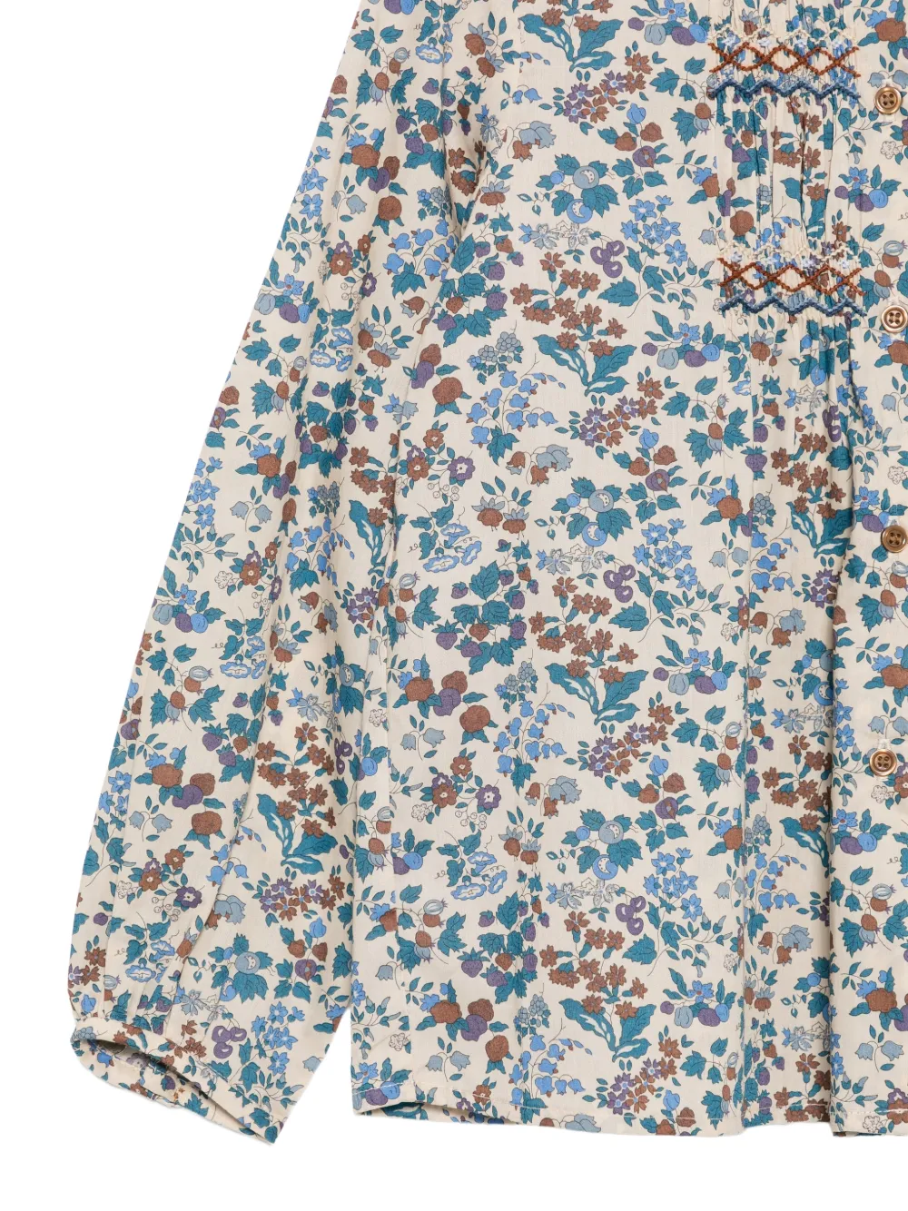 Bonpoint Shirt met bloemenprint Beige