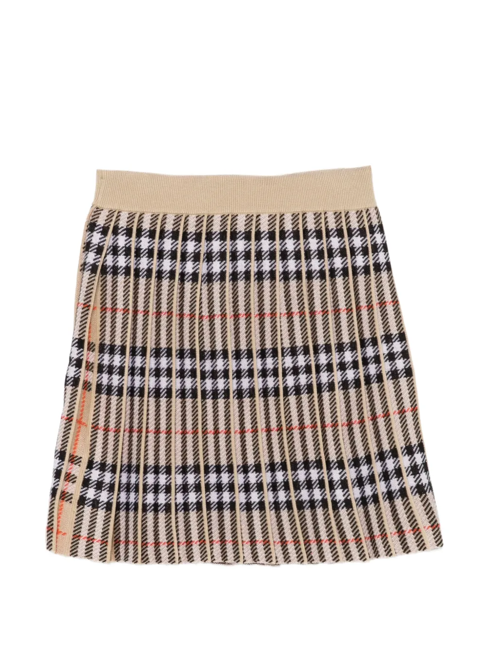 Burberry Kids Geruite plooirok Beige