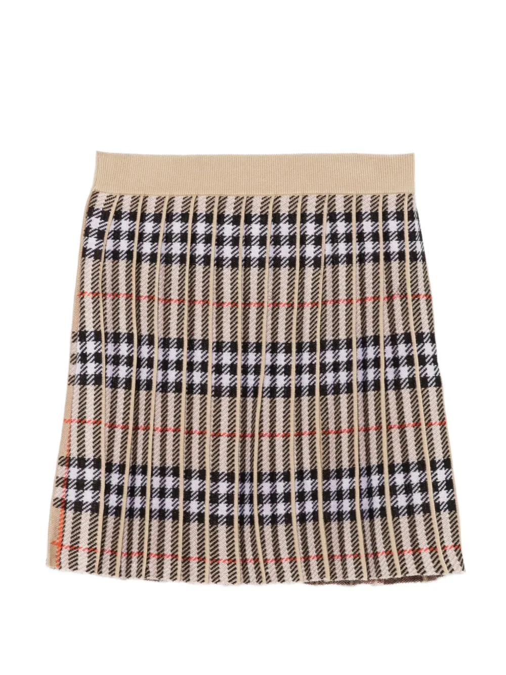 Burberry Kids Check pleated skirt - Toni neutri