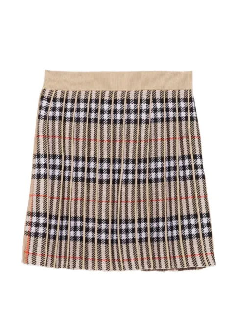 Burberry Kids Check pleated skirt