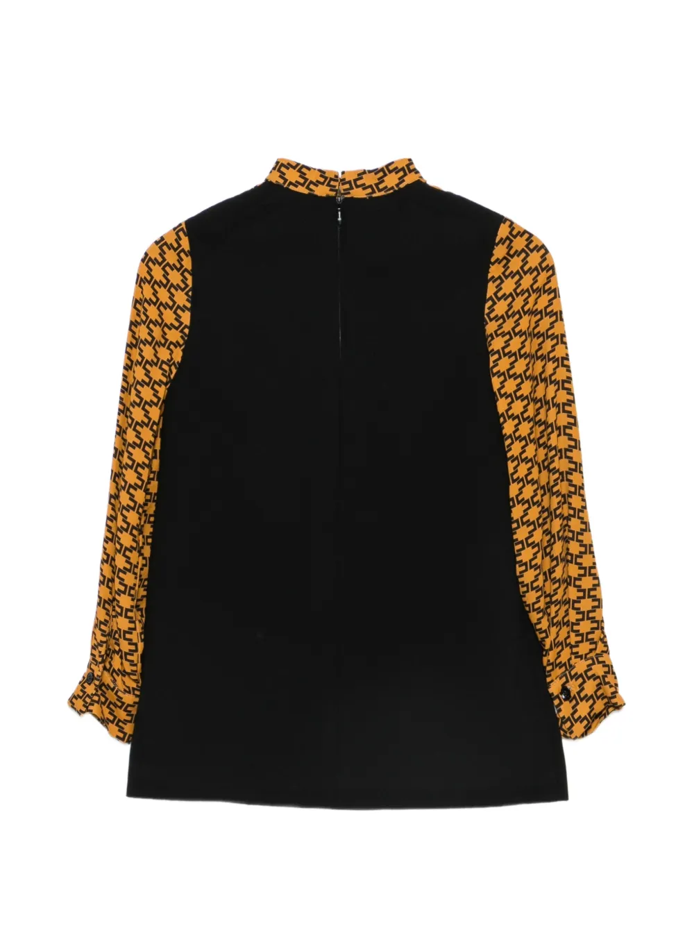 Elisabetta Franchi La Mia Bambina Jurk met monogramprint en strik Zwart
