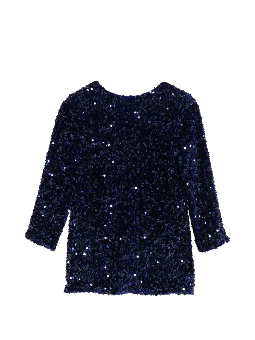 Elisabetta Franchi La Mia Bambina Jurk verfraaid met pailletten en strik-detail Blauw
