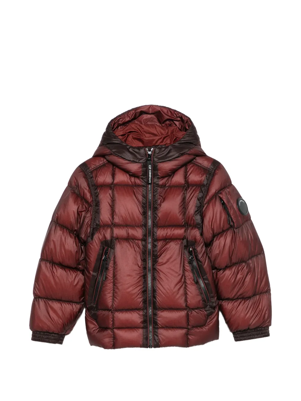C.P. Company Kids quilted hooded jacket - Rosso