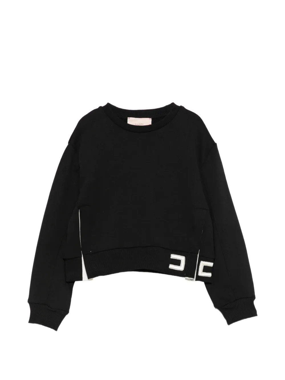 Elisabetta Franchi La Mia Bambina sweat à patch logo - Noir Elisabetta Franchi La Mia Bambina sweat à patch logo - Noir