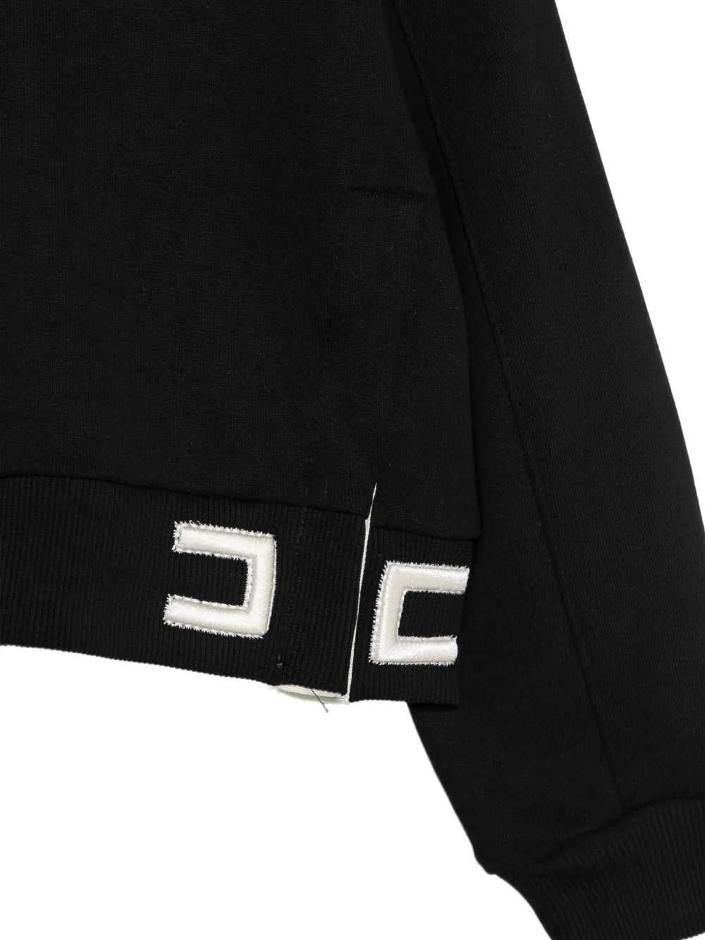 Elisabetta Franchi La Mia Bambina Sweater met logopatch Zwart