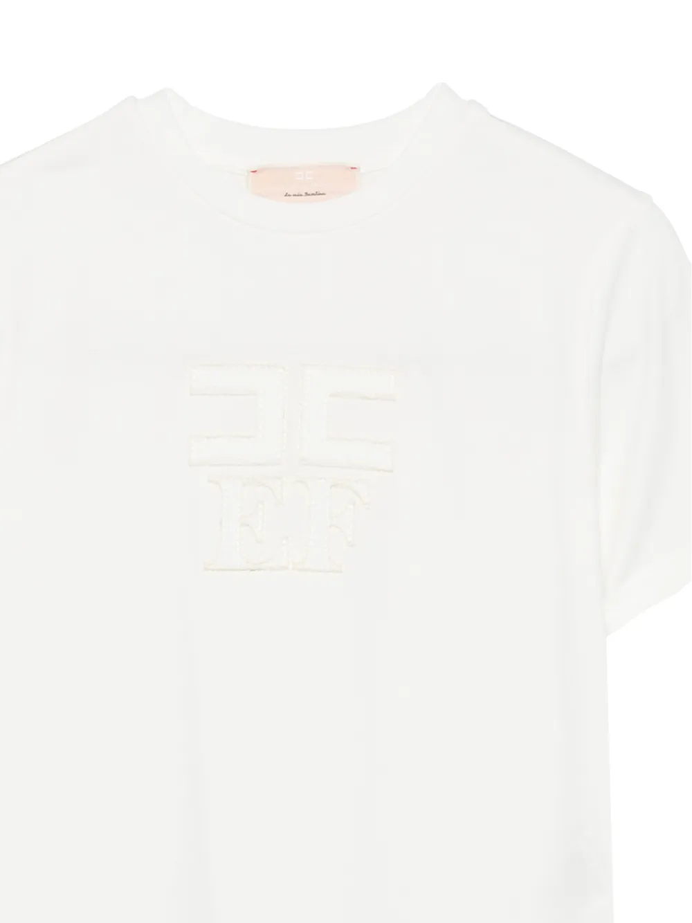 Elisabetta Franchi La Mia Bambina T-shirt met logopatch Wit