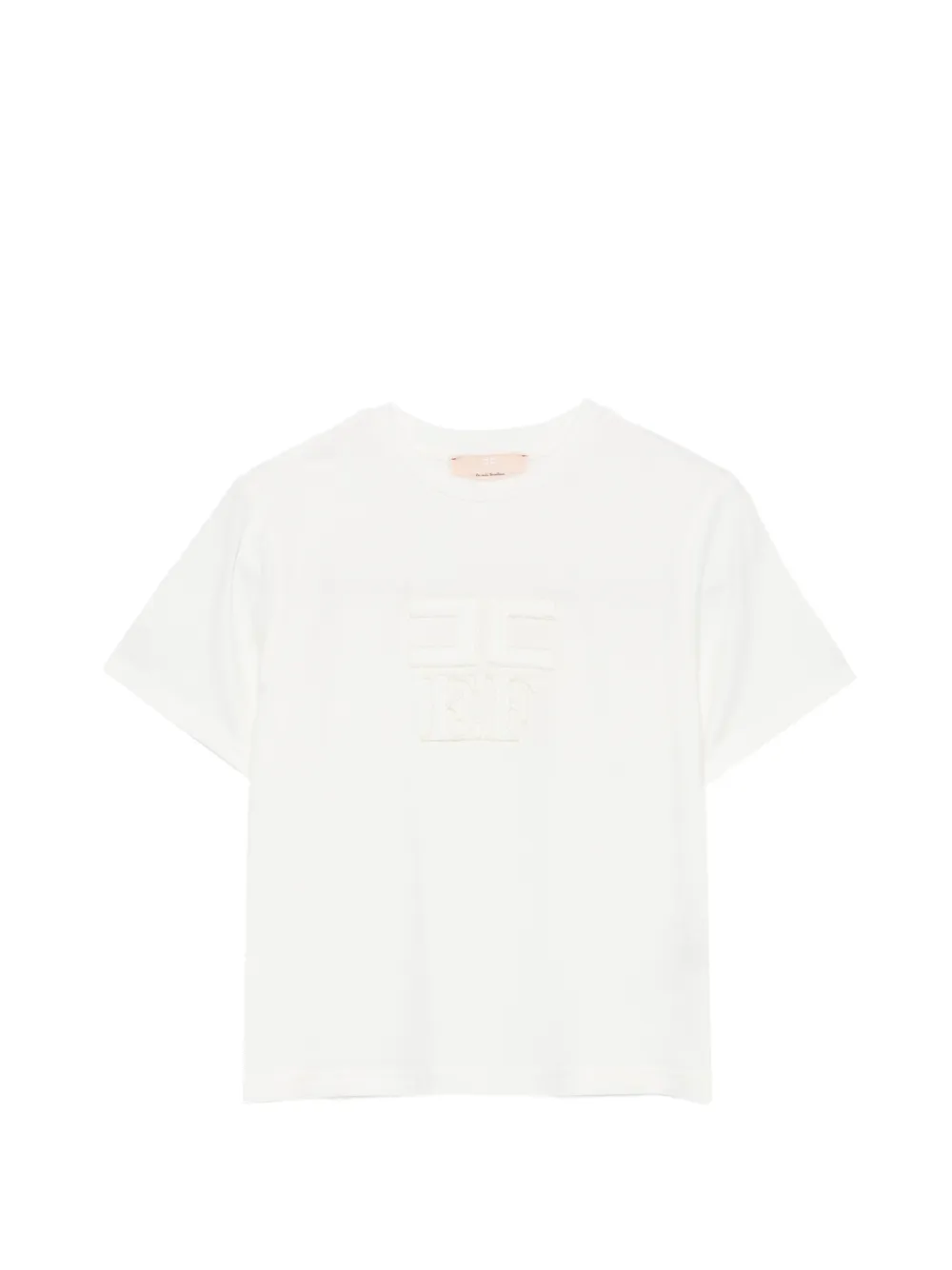 Elisabetta Franchi La Mia Bambina T-shirt met logopatch Wit