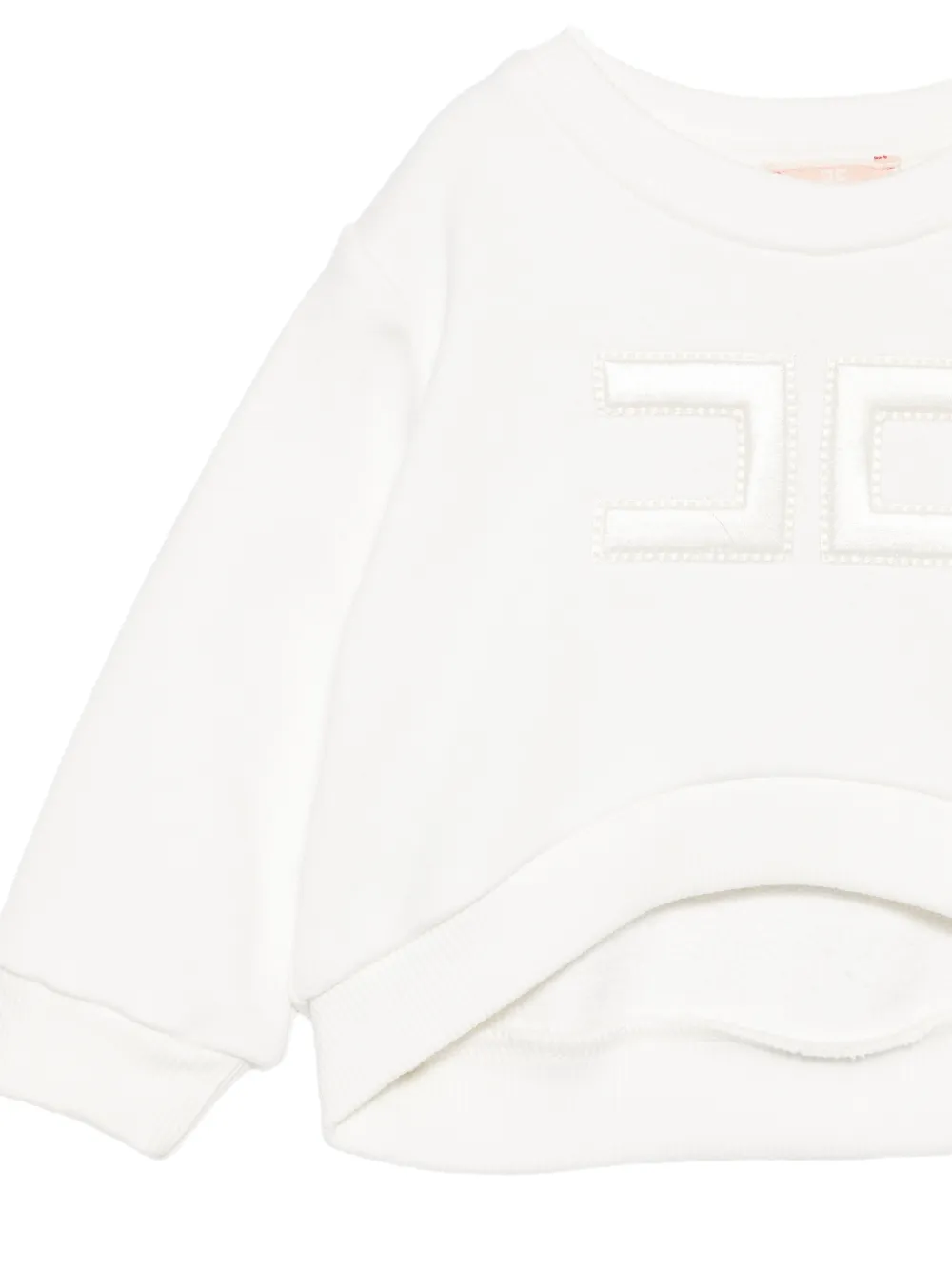 Elisabetta Franchi La Mia Bambina Sweater met logopatch Wit