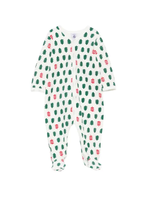 Petit Bateau tree-print sleepsuit