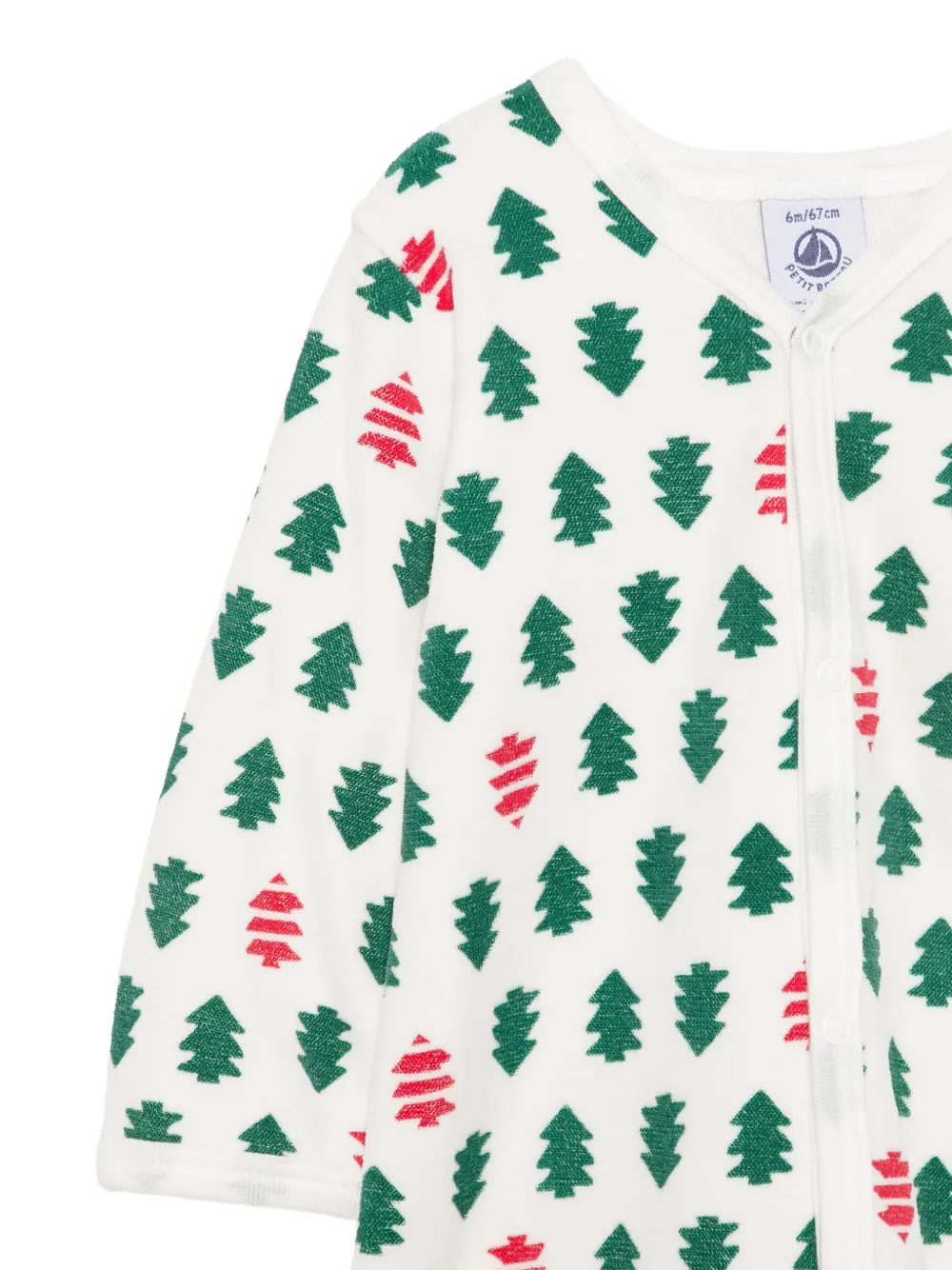 Petit Bateau Slaappak met boomprint Wit