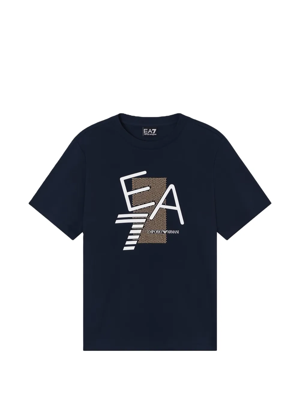 Ea7 Emporio Armani logo-print cotton T-shirt - Blu