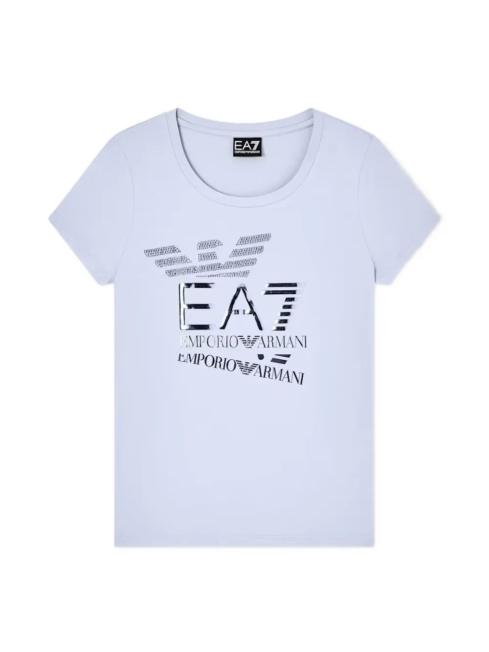 Ea7 Emporio Armani T-shirt met logoprint Blauw