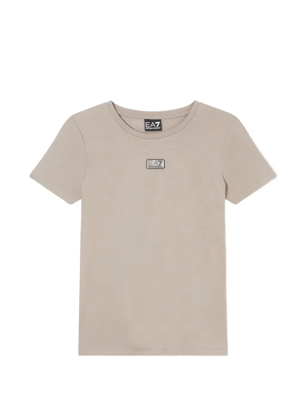 Ea7 Emporio Armani logo-patch T-shirt - Toni neutri