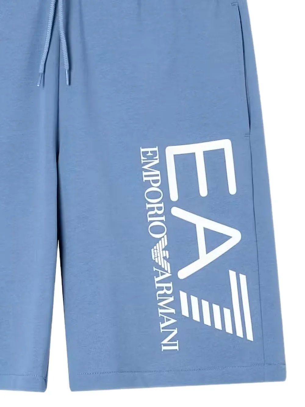 Ea7 Emporio Armani Shorts met logoprint Blauw