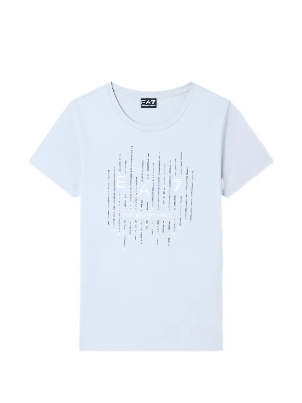 Ea7 Emporio Armani T-Shirt mit Pailletten - Blau