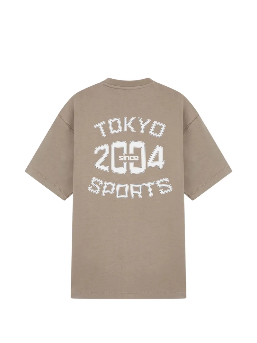 Ea7 Emporio Armani T-shirt met logoprint Beige