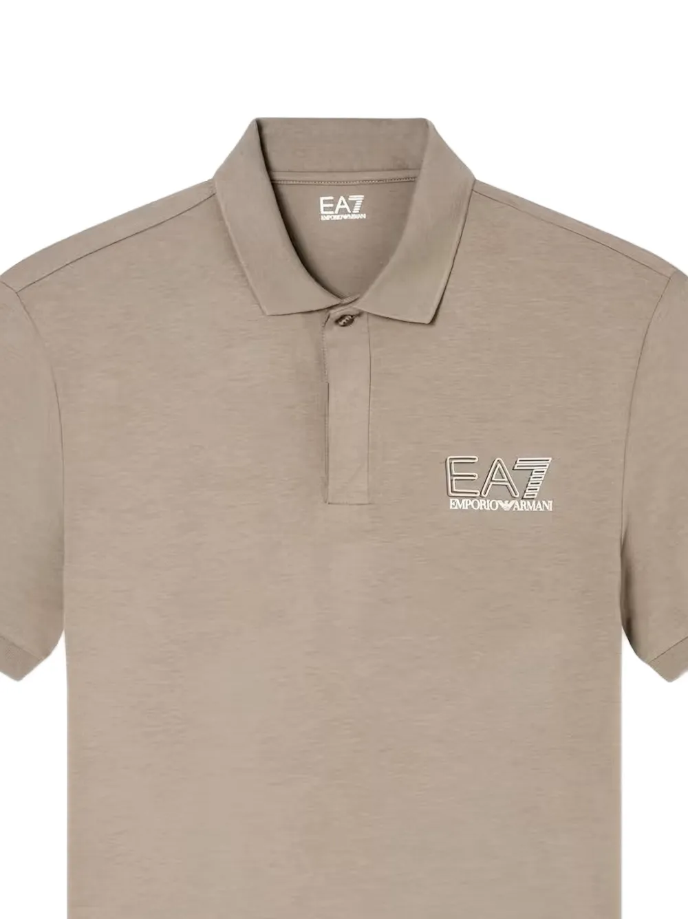 Ea7 Emporio Armani Poloshirt met logoprint Beige