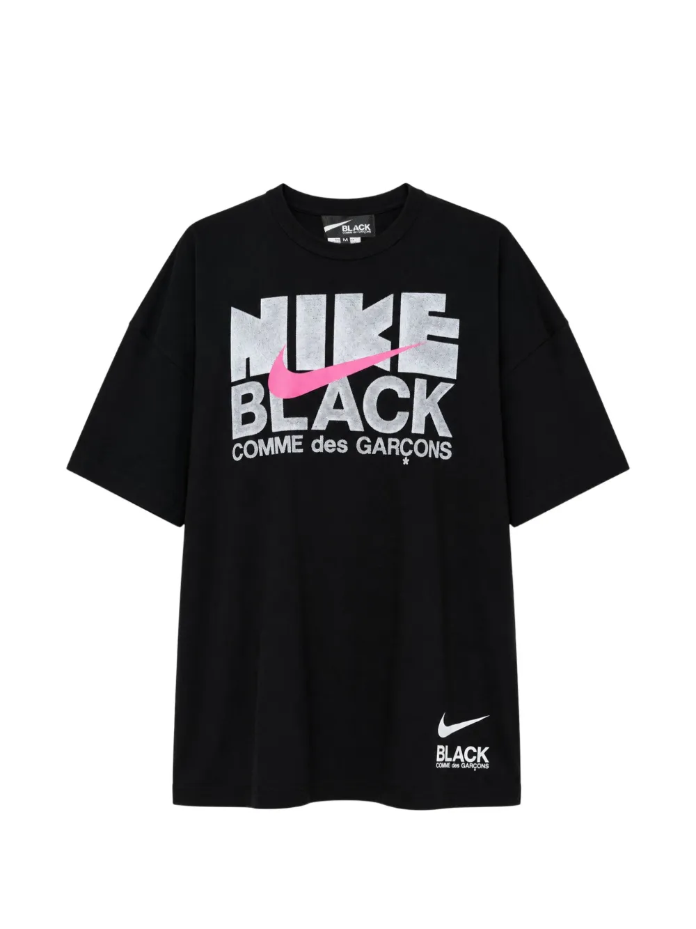 Black Comme Des Garçons x Nike logo-print cotton T-shirt