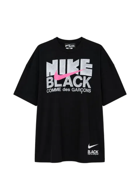 Black Comme Des Garçons x Nike logo-print cotton T-shirt
