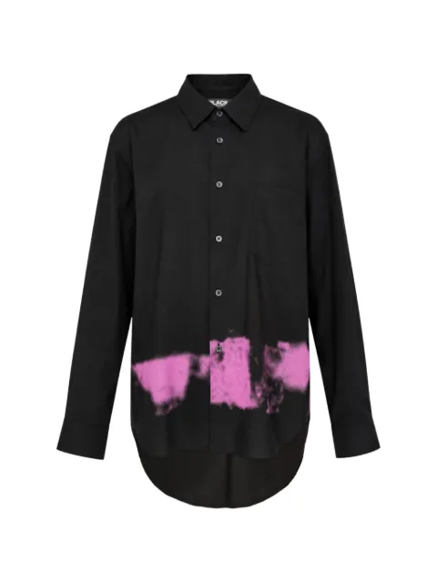 Black Comme Des Garçons spray-print long-sleeve shirt