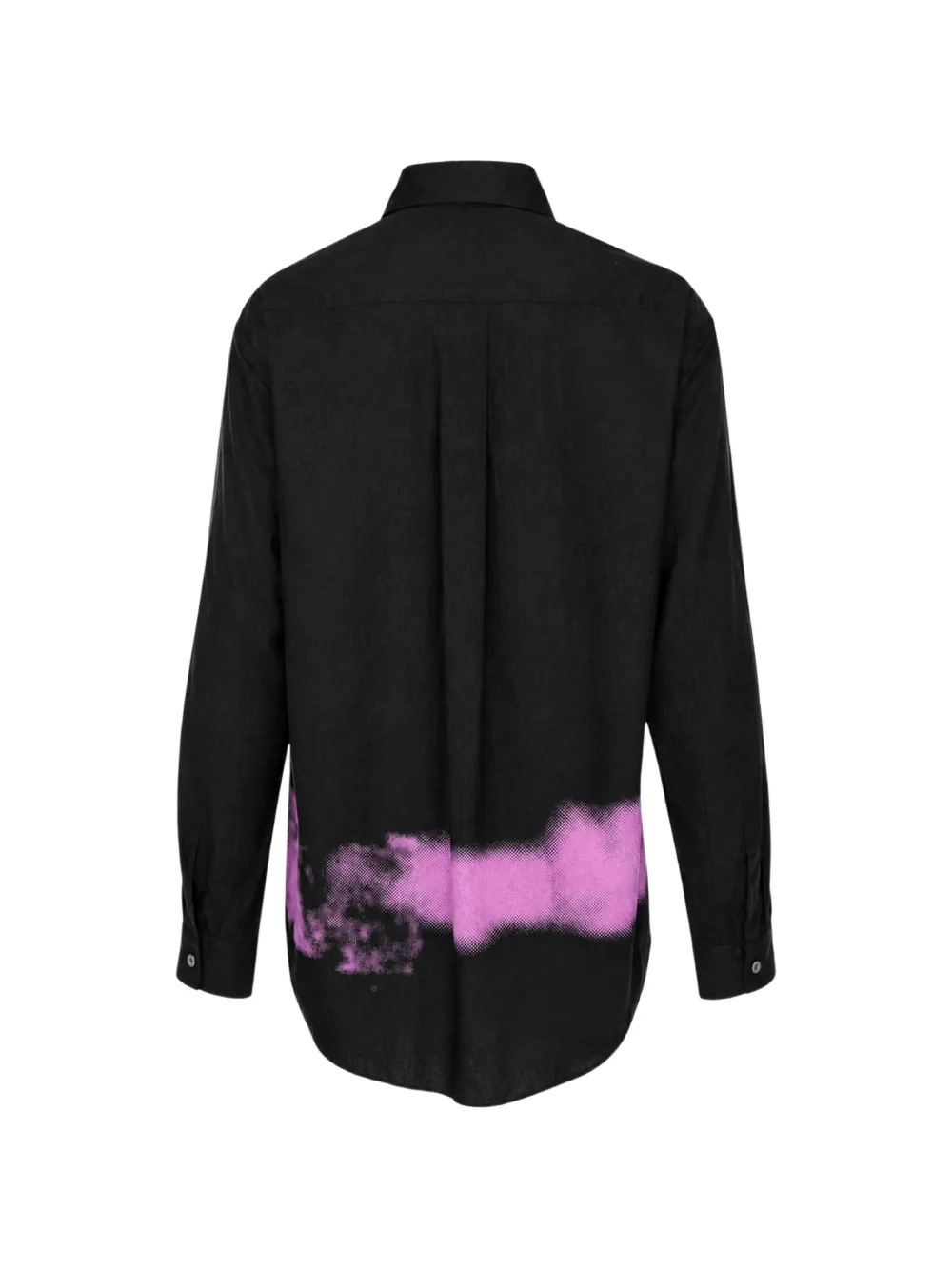 Black Comme Des Garçons Overhemd met lange mouwen en spray-print Zwart