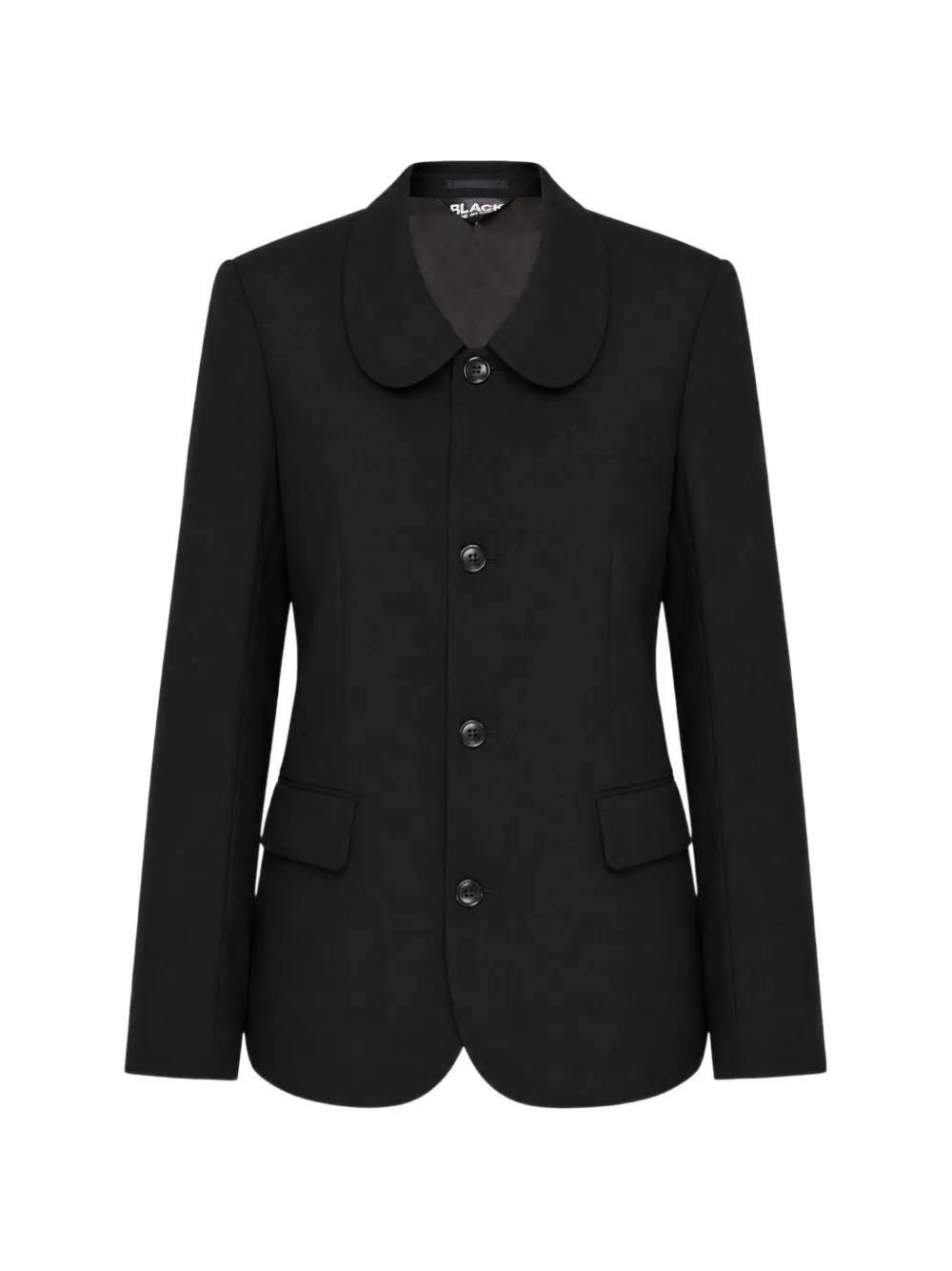 Black Comme Des Garçons Tropical Peter Pan collar blazer