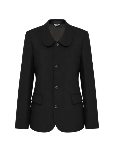 Black Comme Des Garçons Tropical Peter Pan collar blazer 