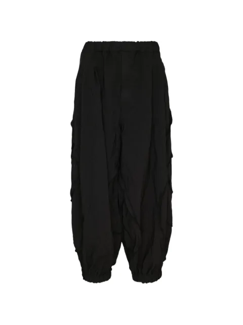 Black Comme Des Garçons patchwork raw-cut trousers