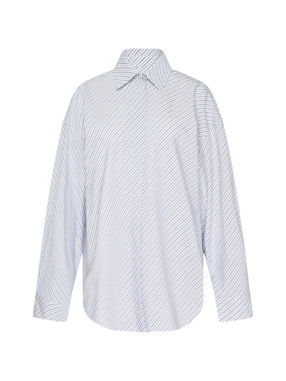 MSGM diagonal-stripe shirt - Bianco