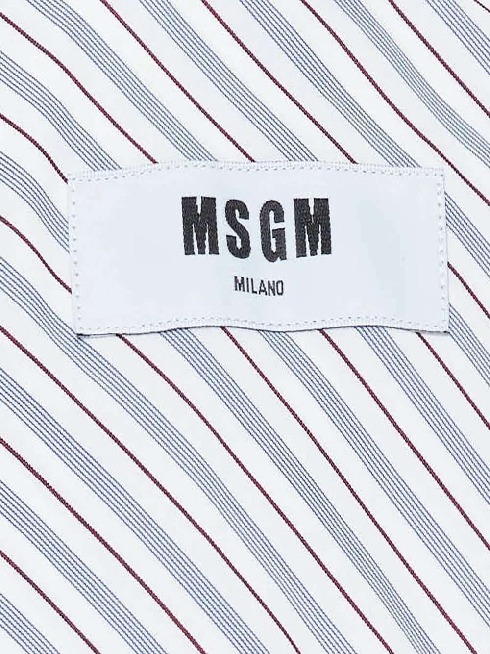 MSGM Blouse met diagonale strepen Wit