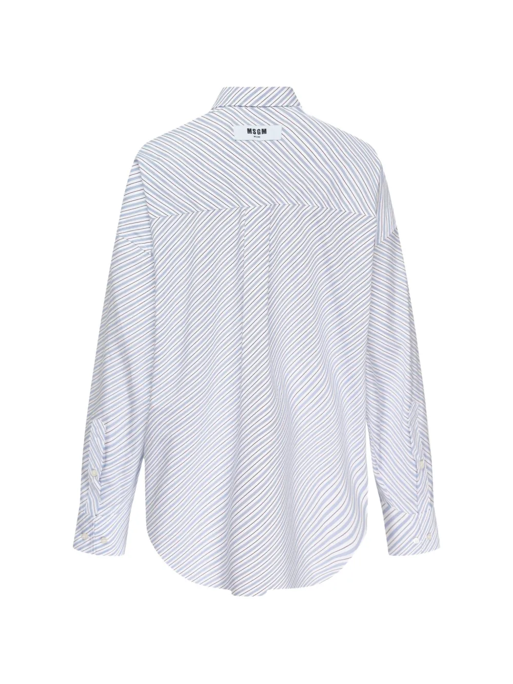 MSGM Blouse met diagonale strepen Wit