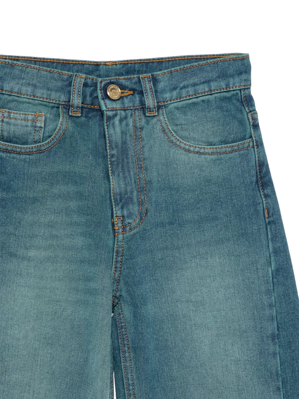 Elisabetta Franchi La Mia Bambina Jeans met toelopende pijpen en logoband Blauw