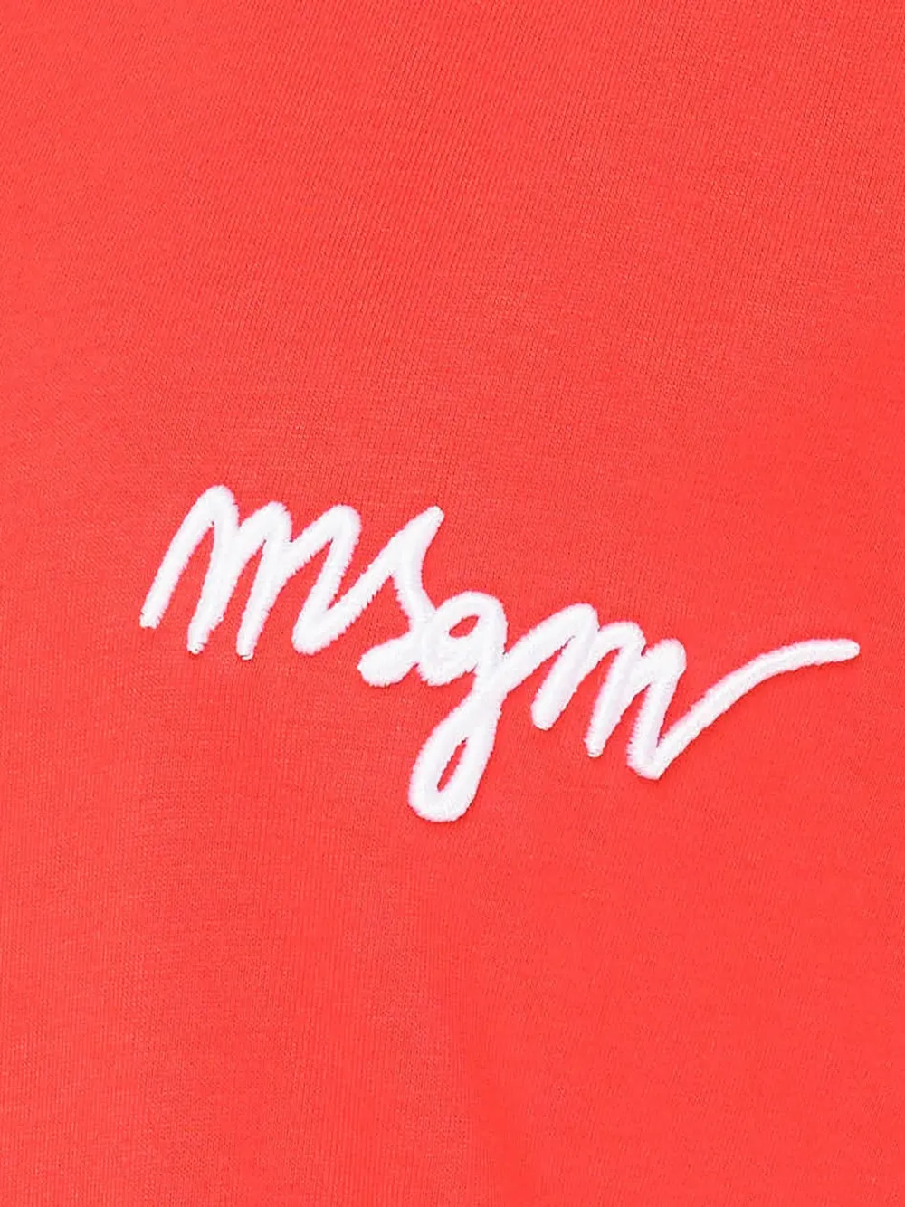 MSGM logo-embroidered T-shirt Rood