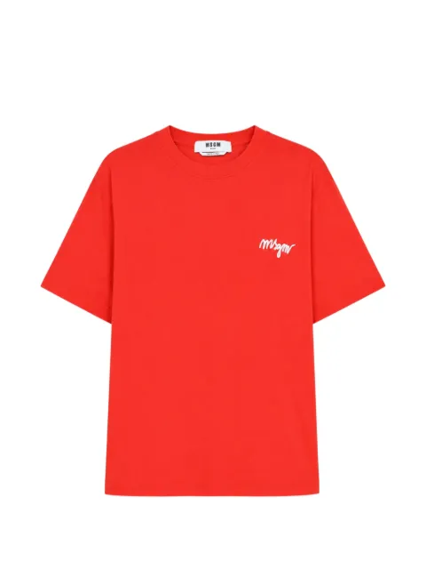 MSGM logo-embroidered T-shirt