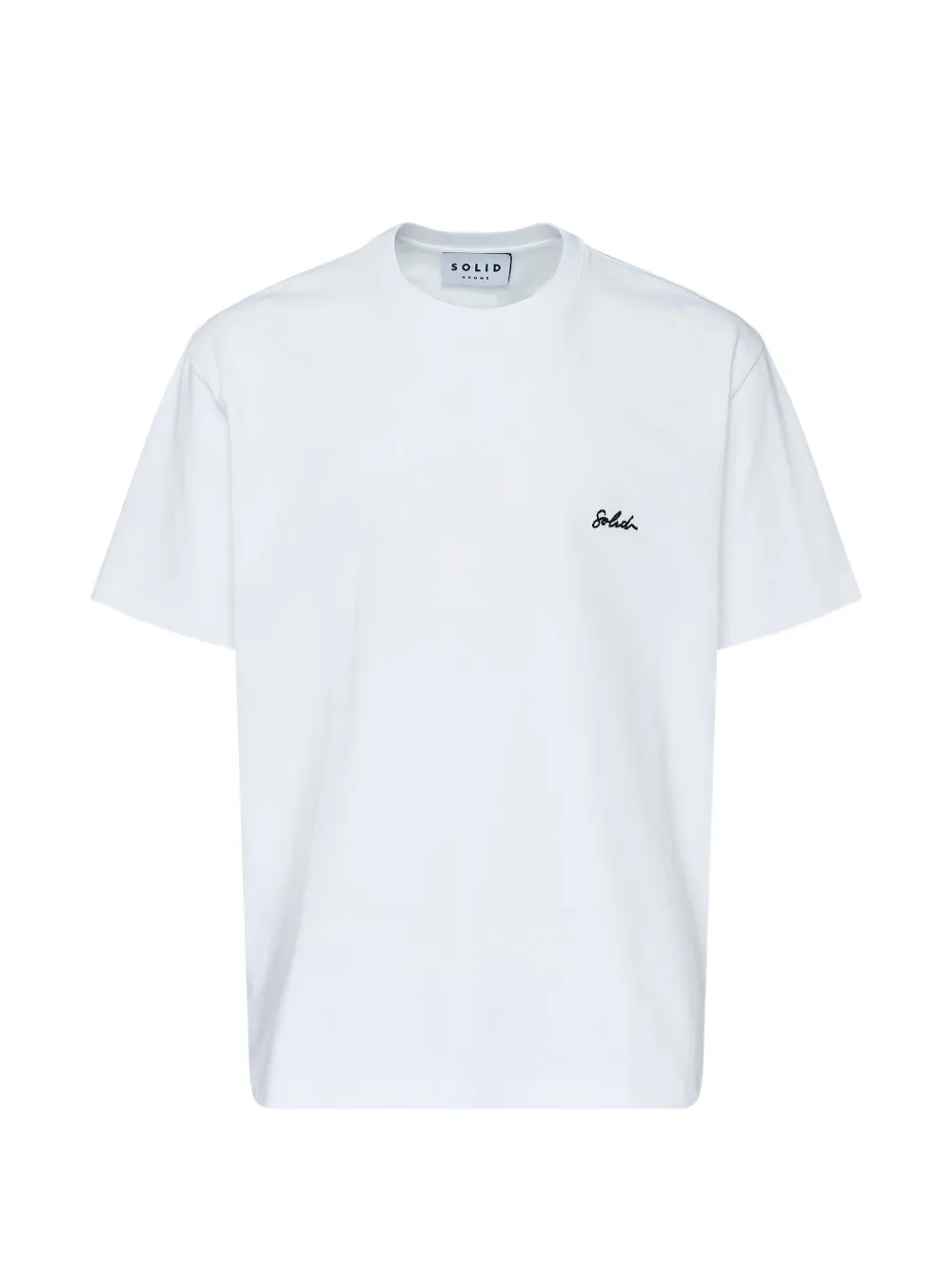 SOLID HOMME Signature Script T-shirt | blanco | Image 1
