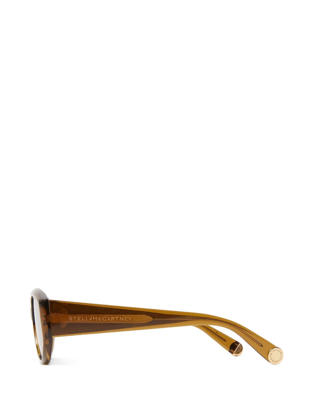 Stella McCartney Eyewear Zonnebril met geometrisch montuur Bruin