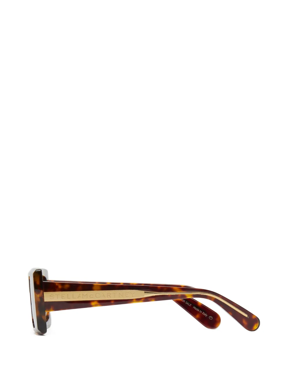 Stella McCartney Eyewear Zonnebril met rechthoekig montuur Bruin