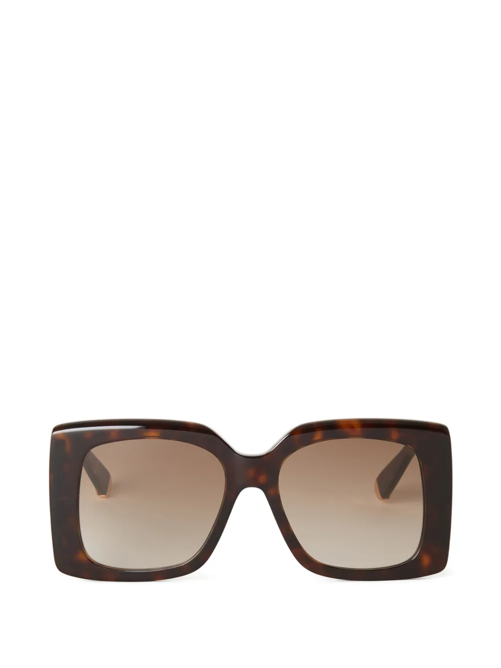 Stella McCartney Eyewear Occhiali da sole squadrati con effetto tartarugato - Marrone