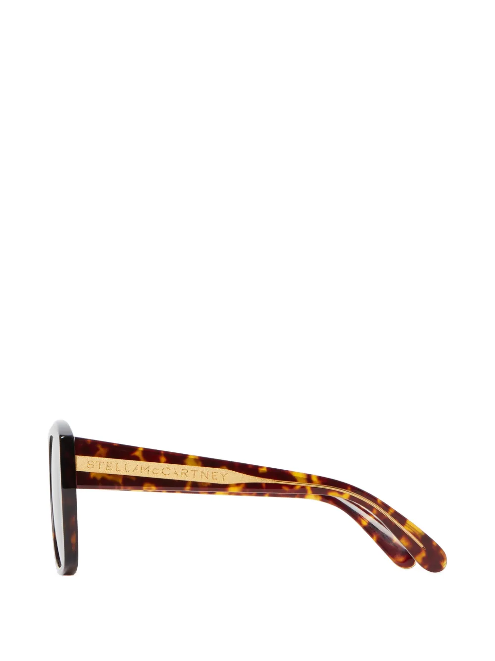 Stella McCartney Eyewear Zonnebril met vierkant montuur Bruin