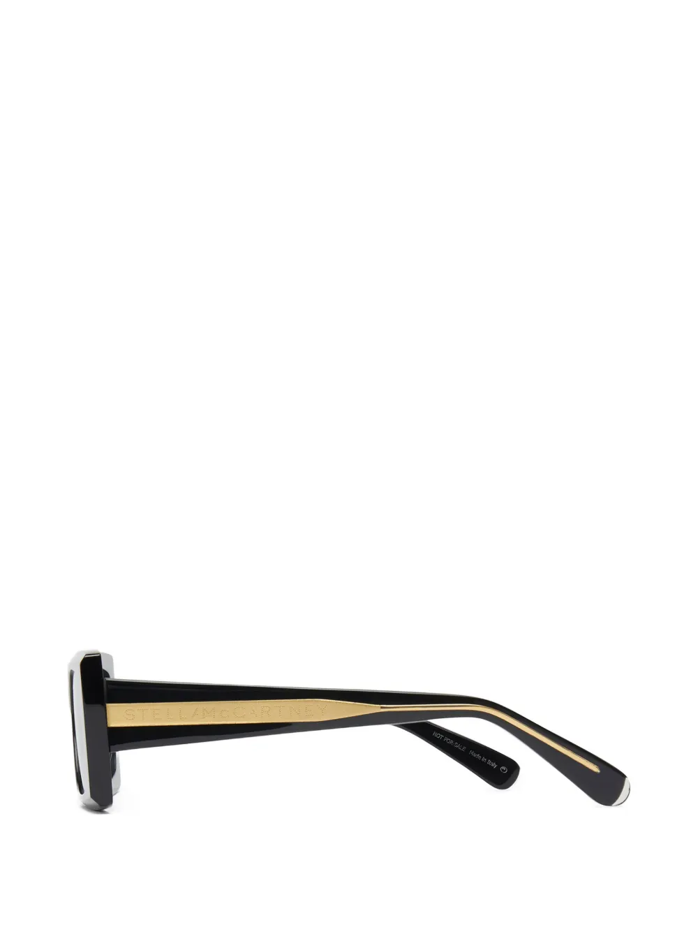 Stella McCartney Eyewear Zonnebril met rechthoekig montuur Zwart