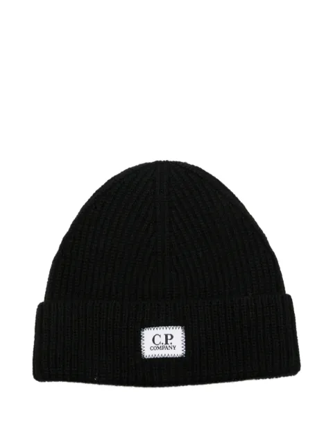 C.P. Company Kids bonnet côtelé à patch logo