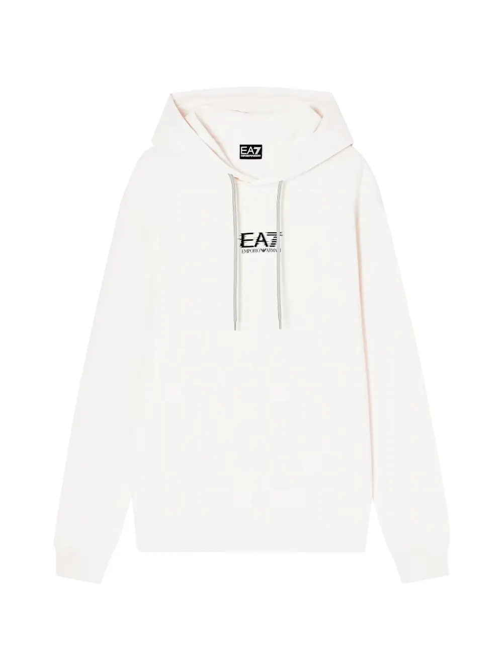Ea7 Emporio Armani logo-print drawstring hoodie - White